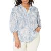 imageNICZOE Womens Bursting Palms ShirtBlue Multi