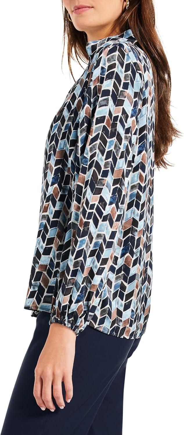 image:imageNICZOE Womens Herringbone Blues TopBlue Multi