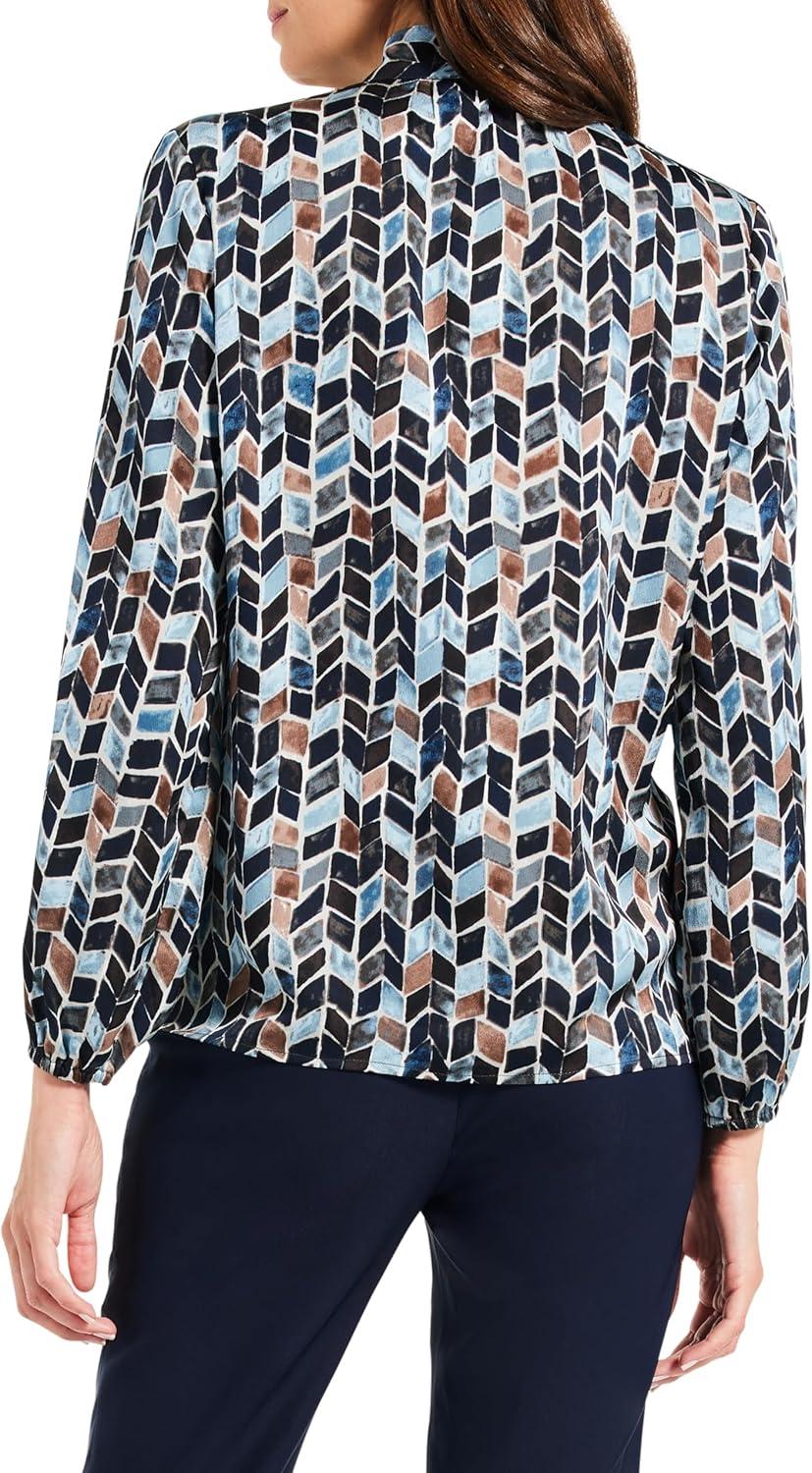 image:imageNICZOE Womens Herringbone Blues TopBlue Multi