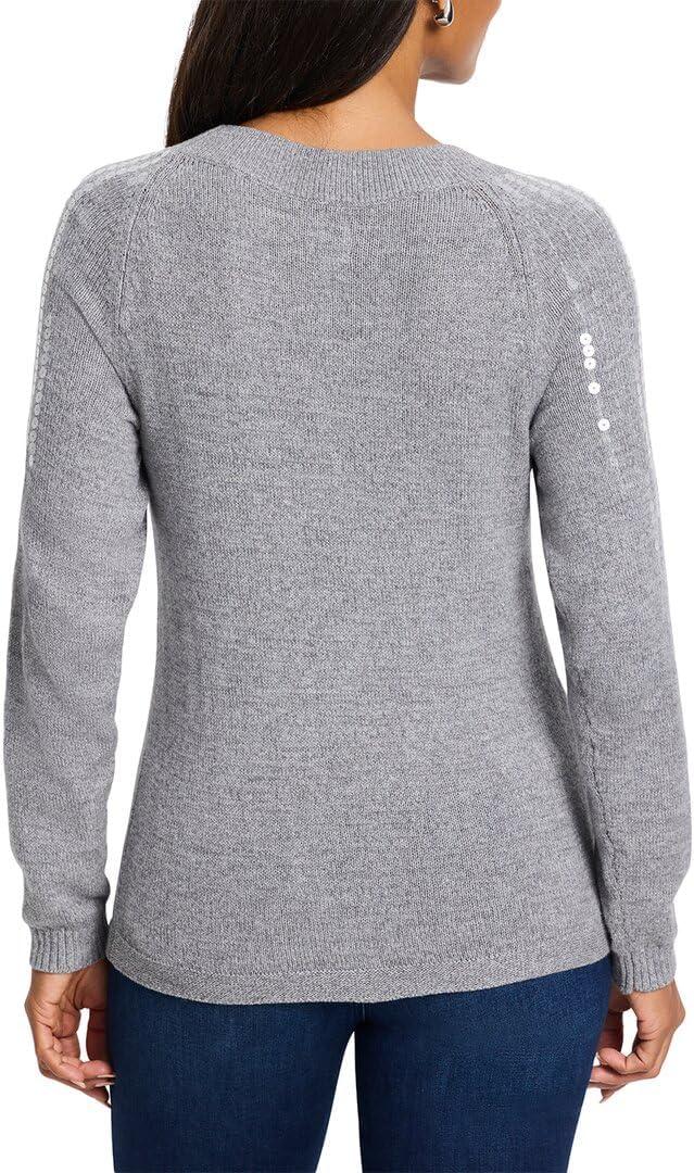 image:imageNICZoe Womens Subtle Shine SweaterNickel
