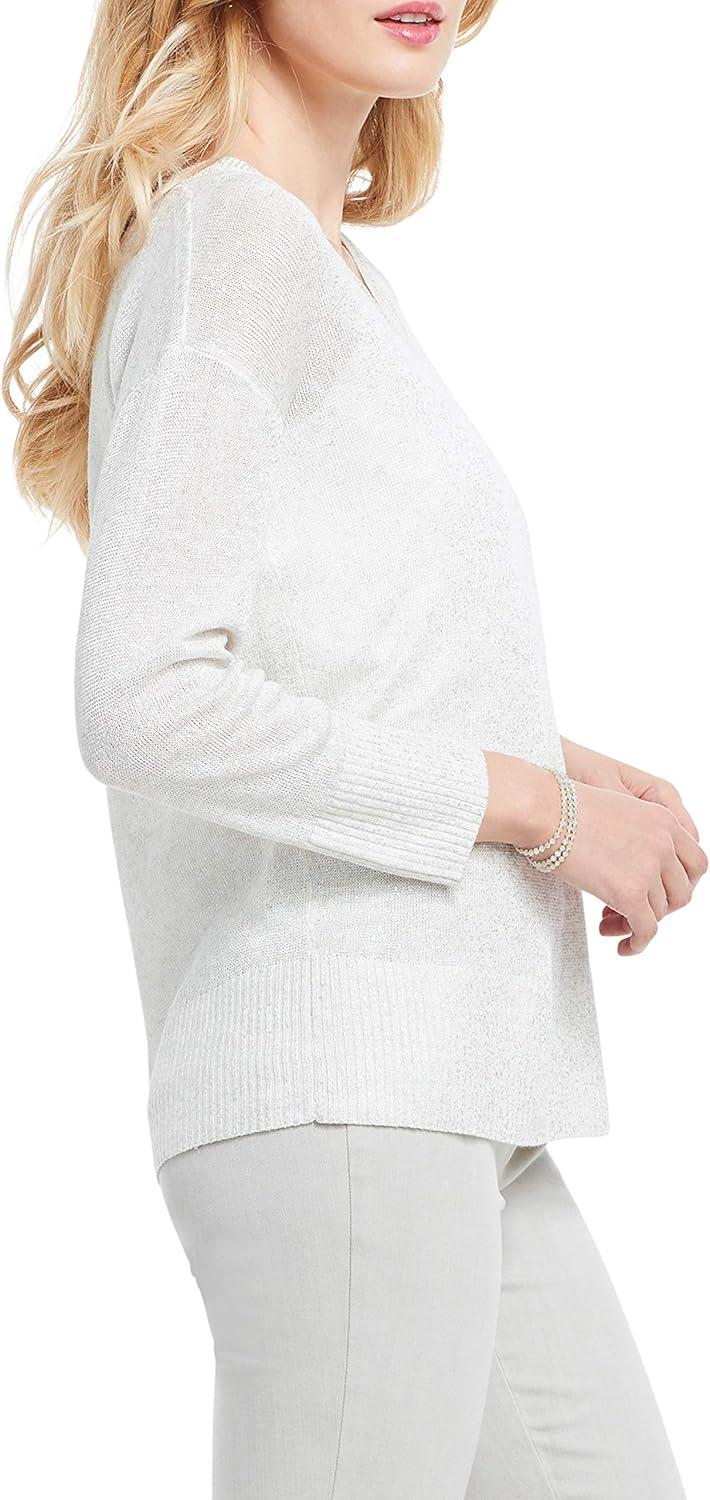 image:imageNICZoe Womens Subtle Shine SweaterWhite Mix