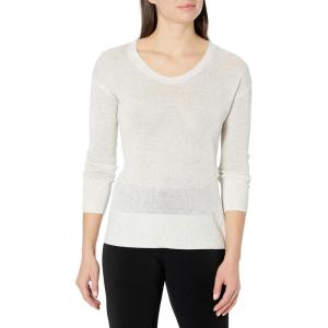 NIC+Zoe Womens Subtle Shine Sweater(White Mix)