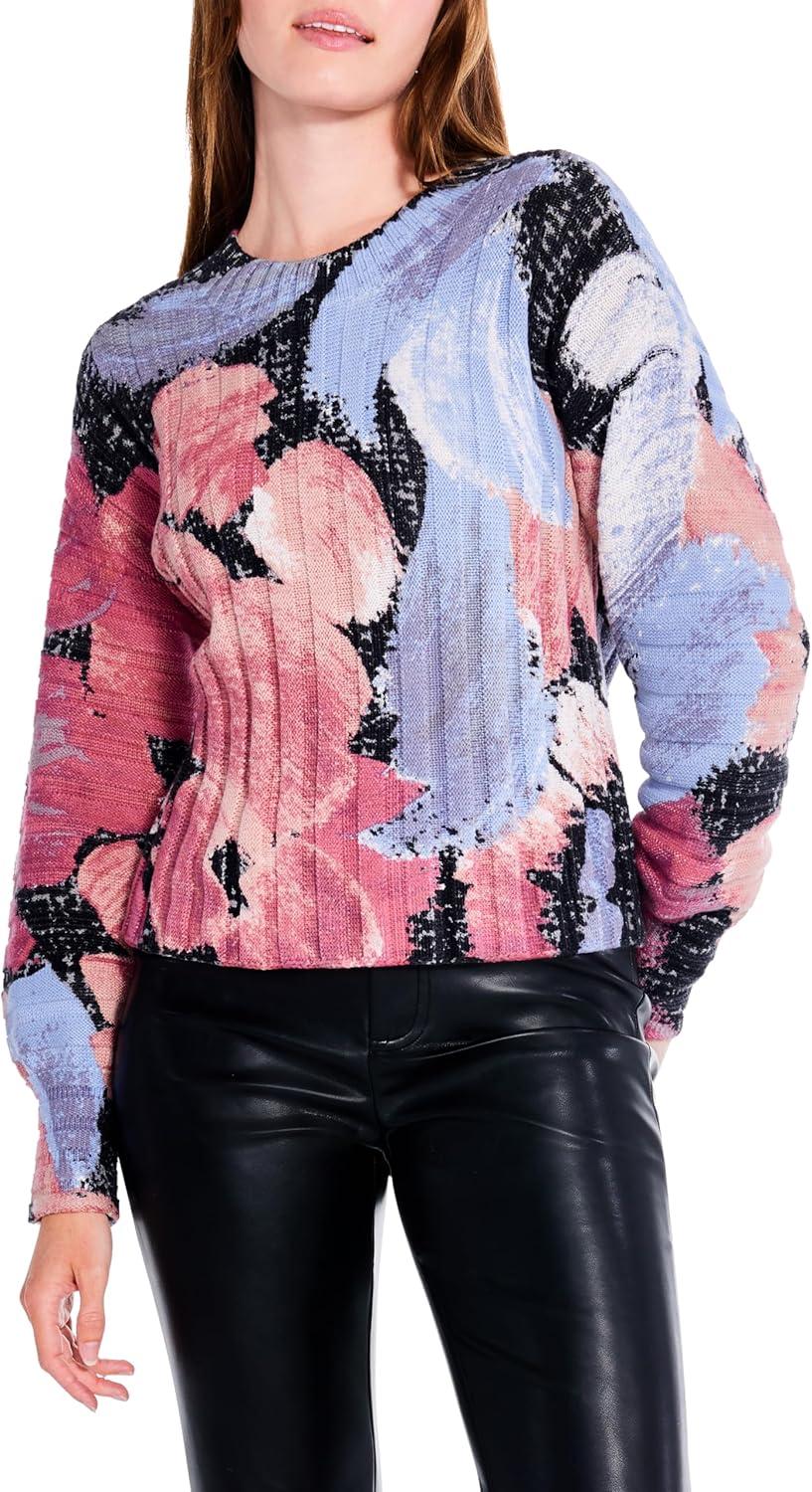 image:imageNICZOE Womens Autumn Bloom SweaterPink Multi