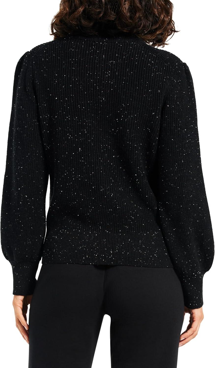 image:imageNICZOE Womens Cheerful Chill SweaterBlack Mix