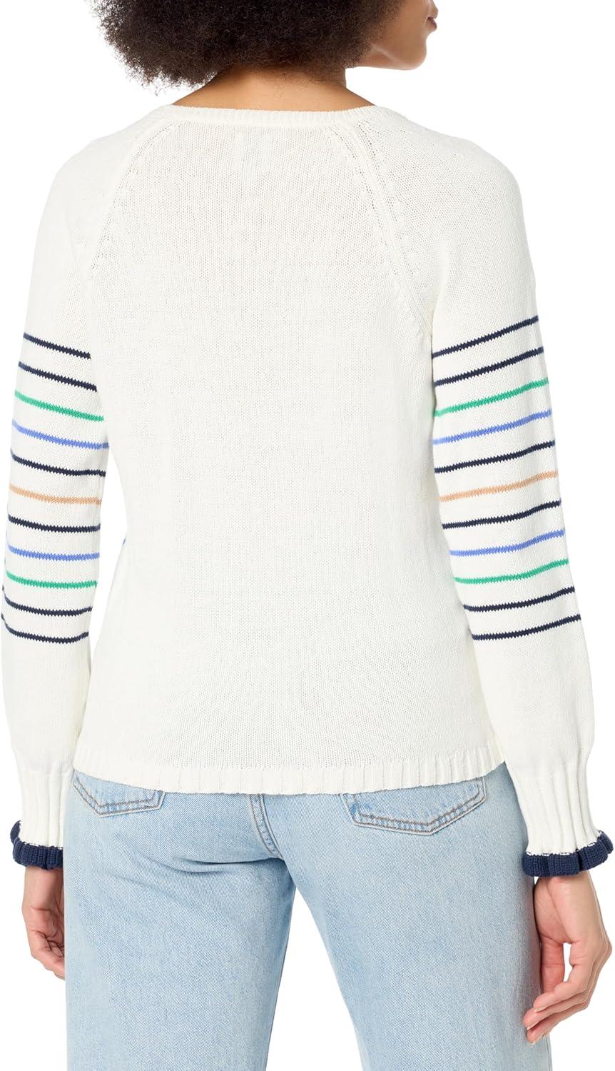image:imageNICZOE Womens Maritime Stripe SweaterCream Multi