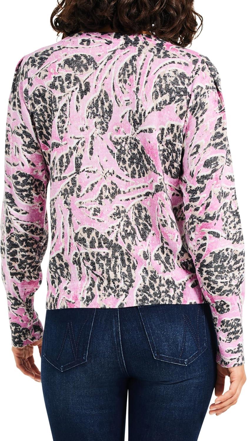 image:imageNICZOE Womens Petal Dot Femme Sleeve SweaterPink Multi