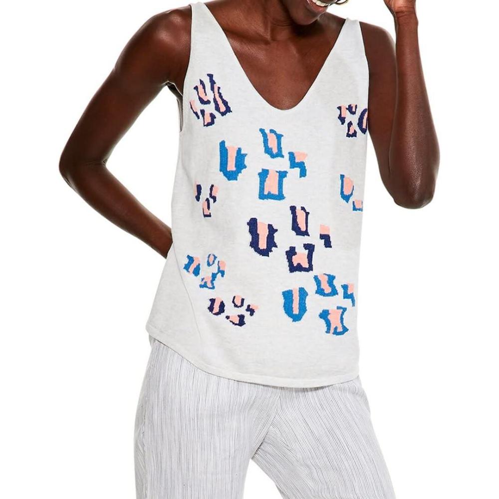 image:imageNICZOE Womens Abstract Animal Vital TankBlue Multi