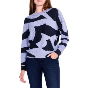NIC+Zoe Womens Dusk Days Sweater(Blue Multi)