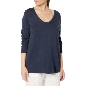 NIC+Zoe Womens Vital V Neck(Dark Indigo)