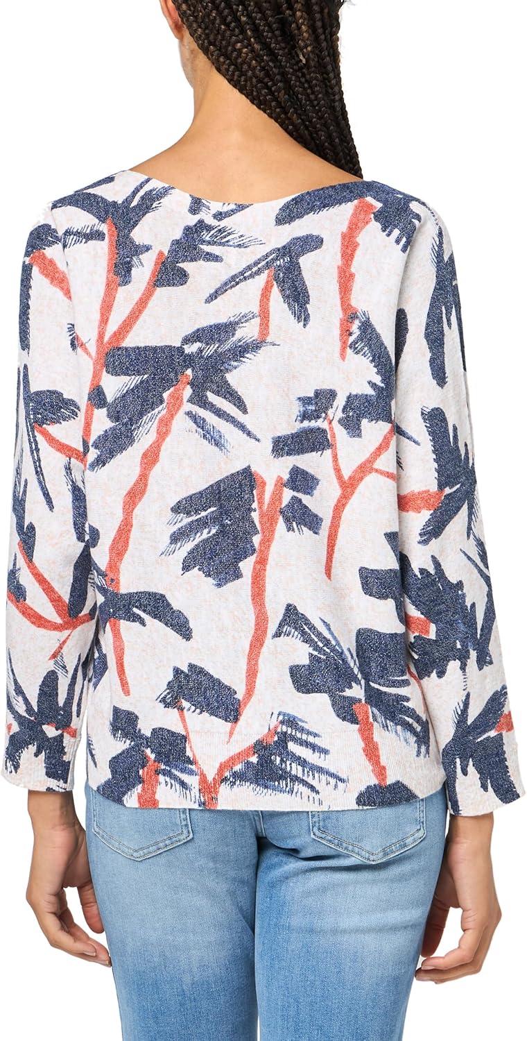 image:imageNICZOE Womens Painted Palms SweaterPink Multi