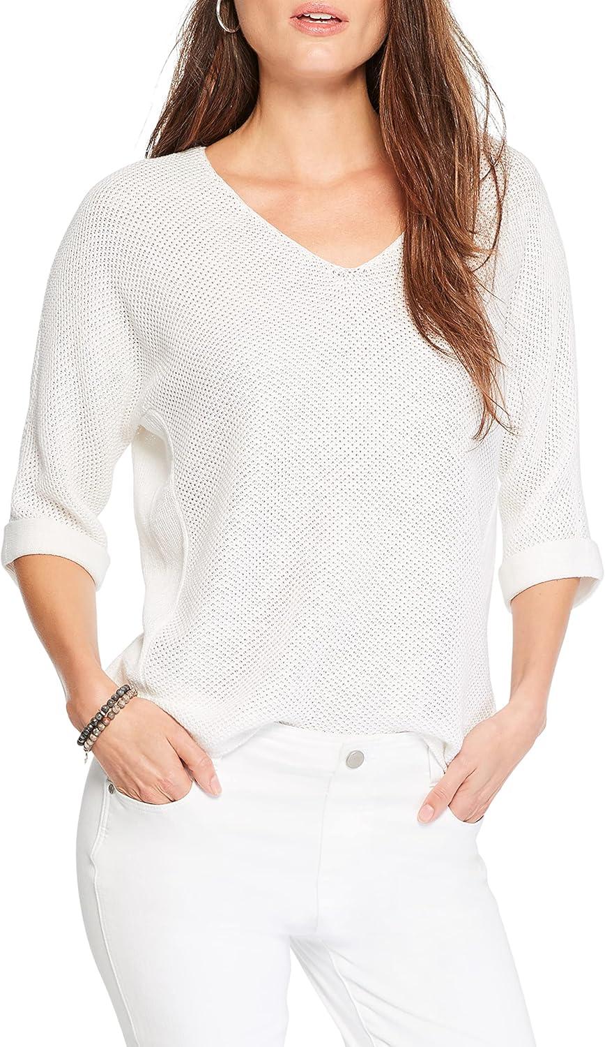 image:imageNICZoe Womens Easy Texture SweaterPaper White
