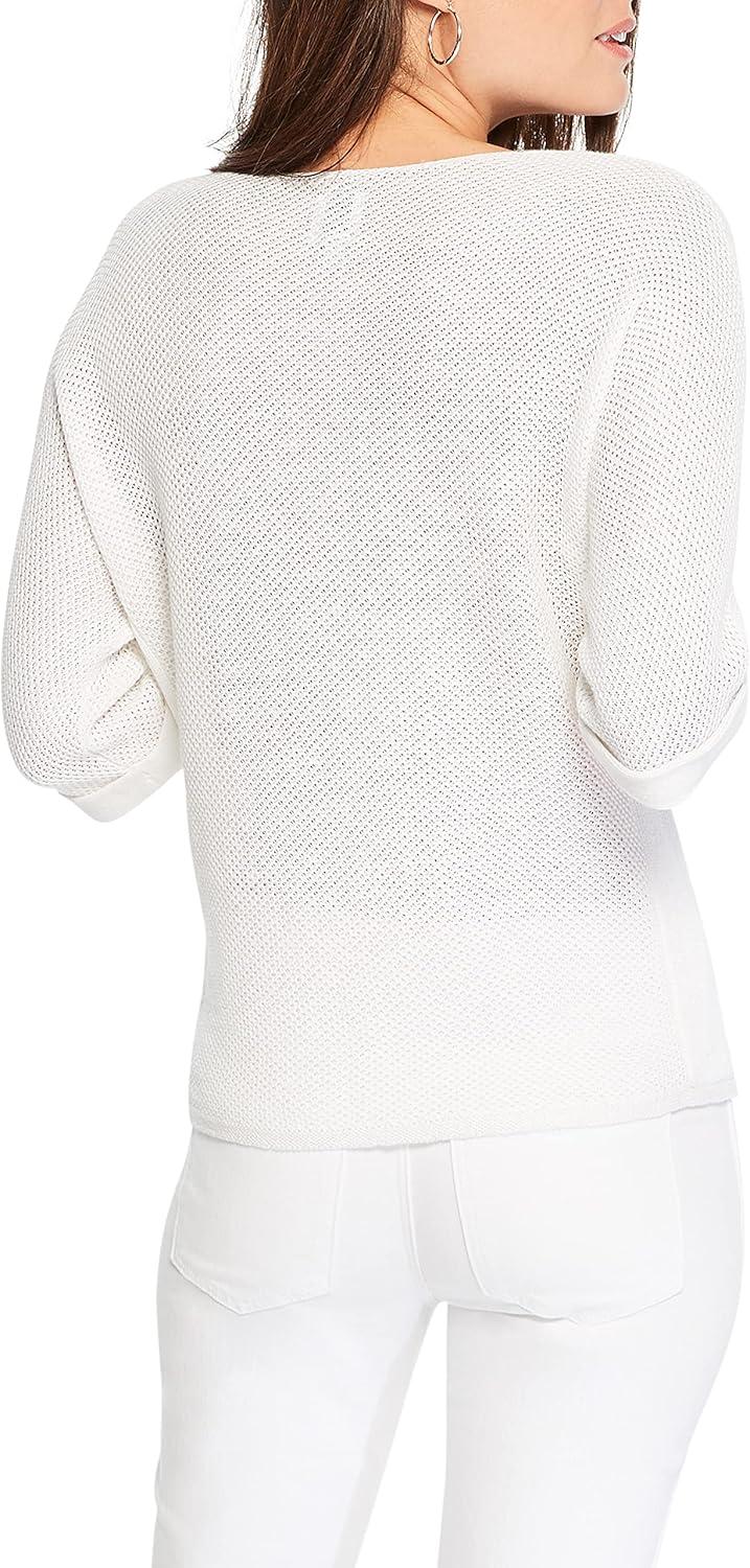 image:imageNICZoe Womens Easy Texture SweaterPaper White