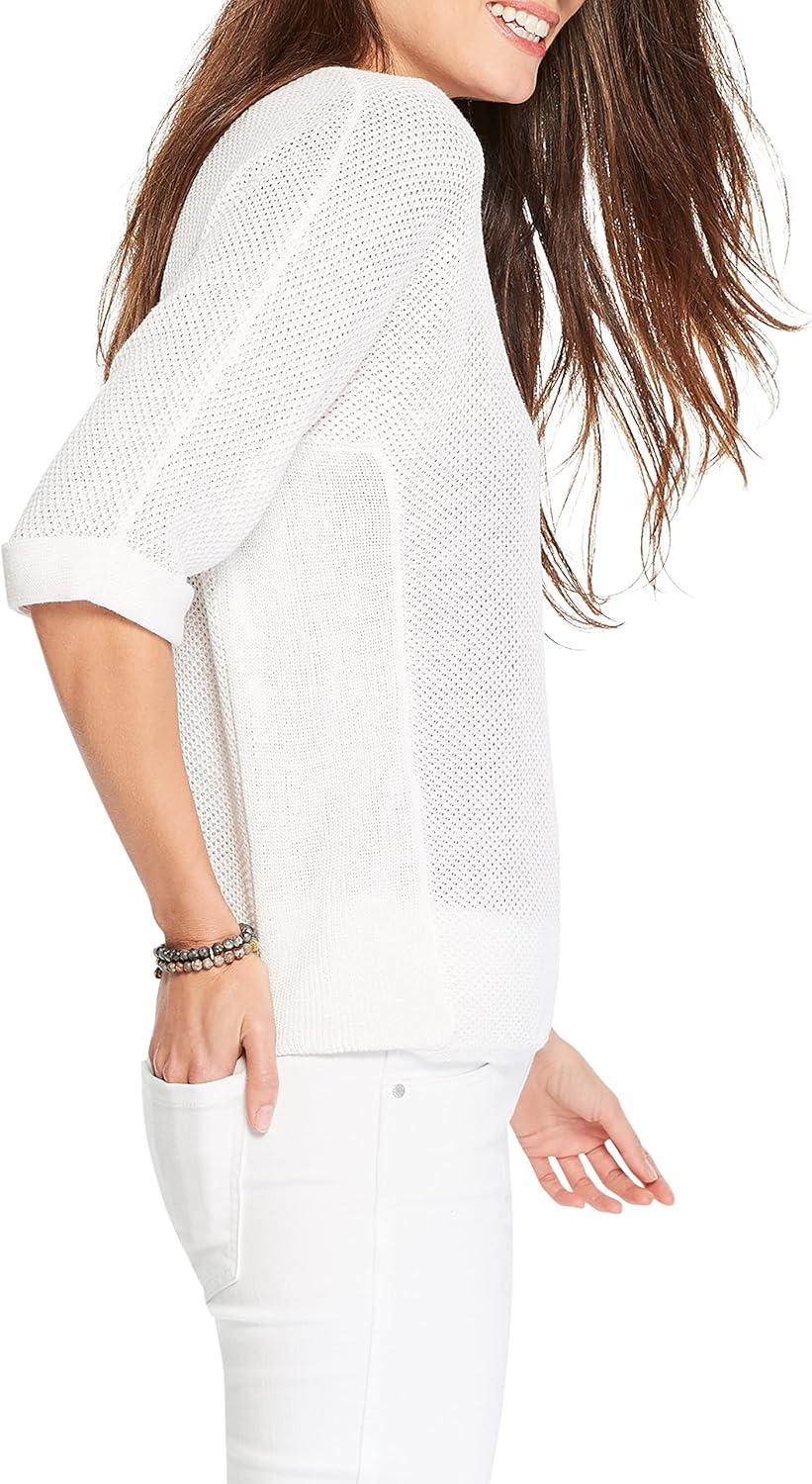 image:imageNICZoe Womens Easy Texture SweaterPaper White