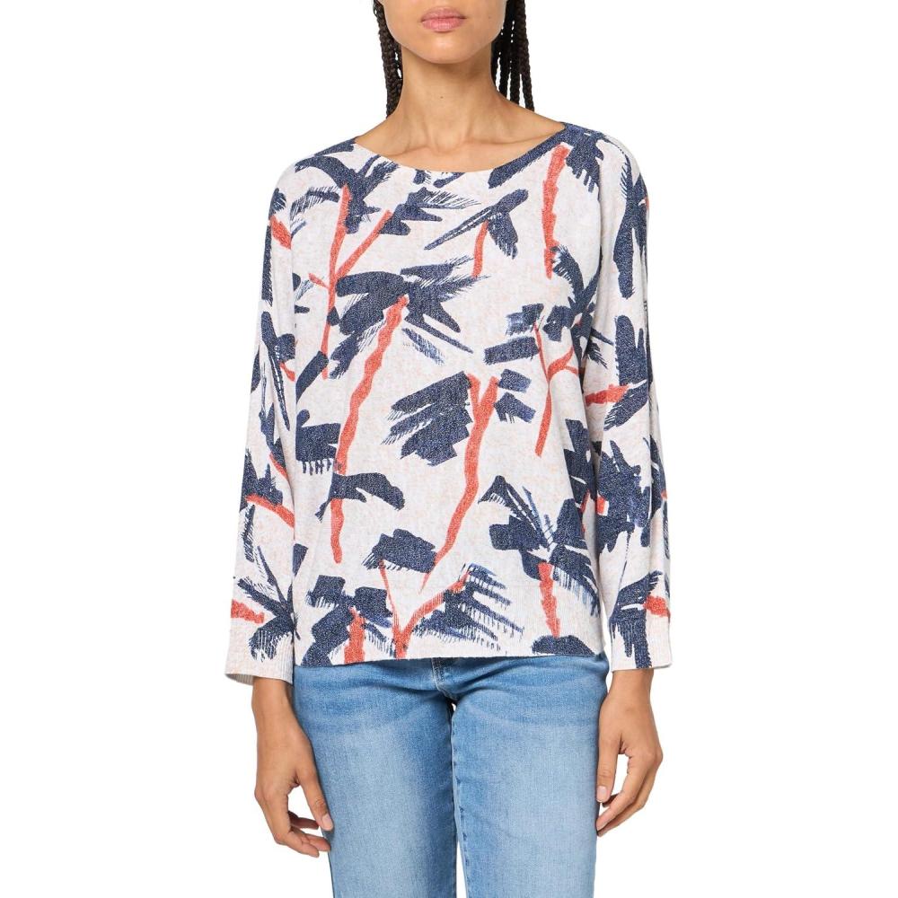 image:imageNICZOE Womens Painted Palms SweaterPink Multi