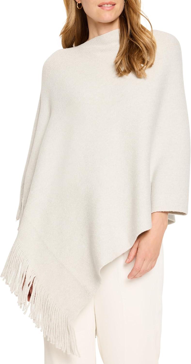 image:imageNICZOE Womens Metallic Go to PonchoGrey Mist
