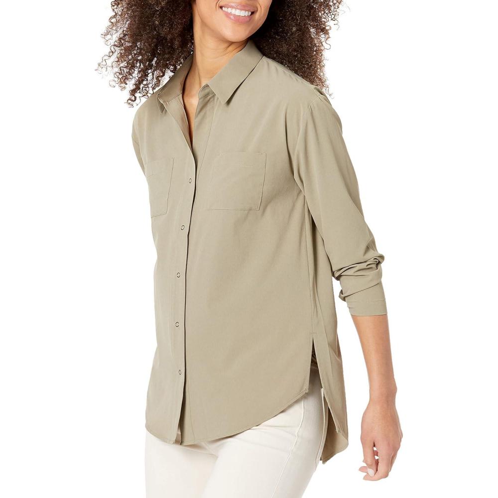 image:imageNICZOE Womens Tech Stretch ShirtOd Green