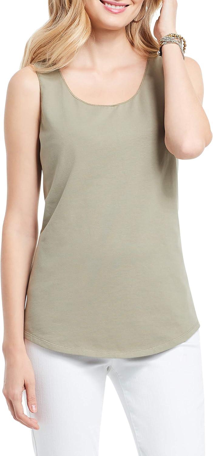 image:imageNICZOE Womens Shirt Tail Perfect TankOd Green