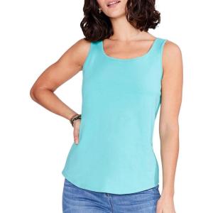 NIC+ZOE Womens Shirt Tail Perfect Tank(Aqua)