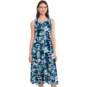 NIC+Zoe Women’s Giverny Knit Blanche Dress(Green Garden)