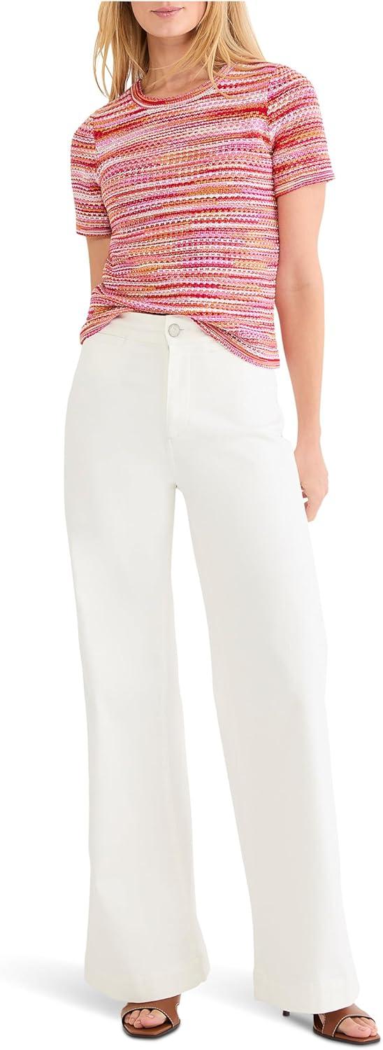 image:imageNICZOE Womens Spacedye Tuck Stitch Sweater TeeRed Clay