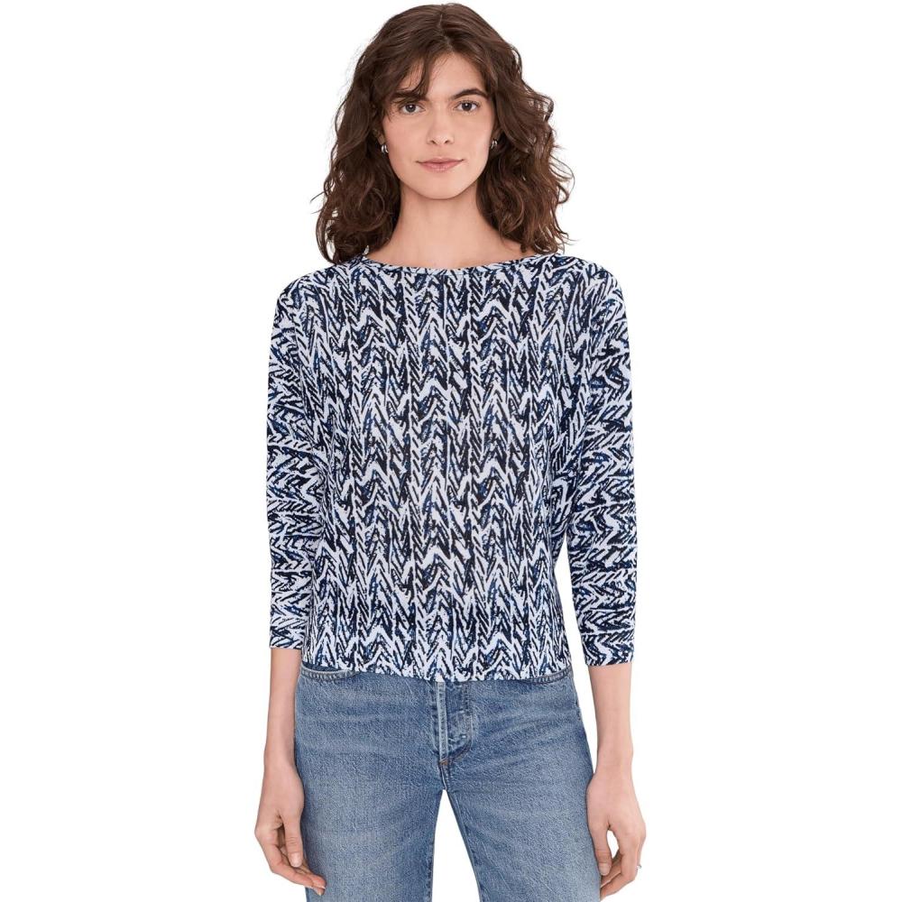 image:imageNICZoe Womens Indigo Crosshatch SweaterIndigo Multi