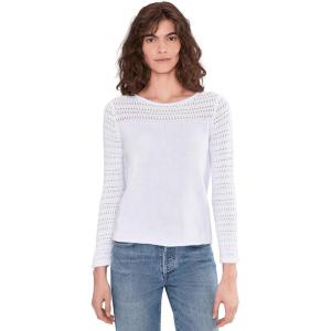 NIC+ZOE Women’s Placed Pointelle Sweater(Paper White)