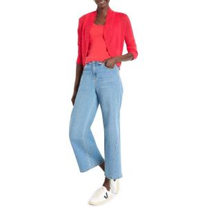 NIC+Zoe Women’s Bolero Cardigan(Haute Red)