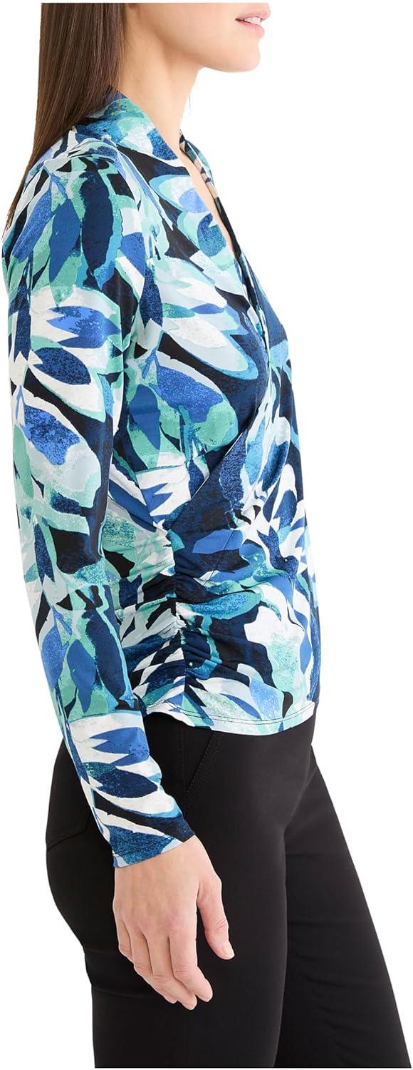 image:imageNICZoe Womens Giverny Knit Wrap TopGreen Garden
