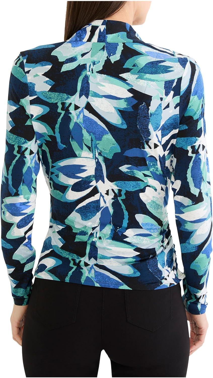 image:imageNICZoe Womens Giverny Knit Wrap TopGreen Garden
