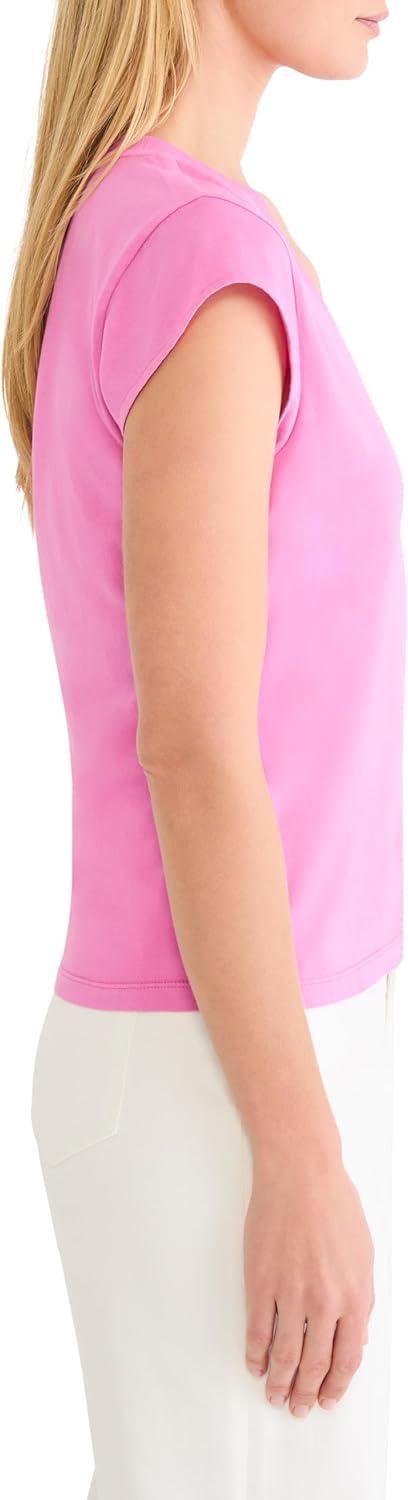 image:imageNICZoe Womens VNeck Cap Sleeve Supima Cotton TShirtCrocus Pink