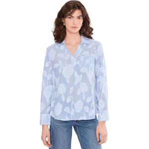 NIC+Zoe Women’s Sky Striped Jacquard Top(Ice Blue)