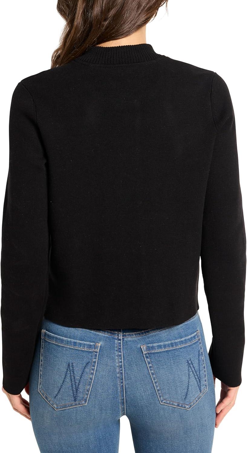 image:imageNICZOE Womens Knit Bomber JacketBlack Onyx