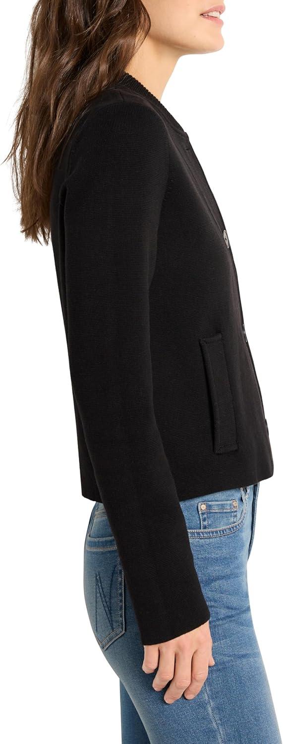 image:imageNICZOE Womens Knit Bomber JacketBlack Onyx