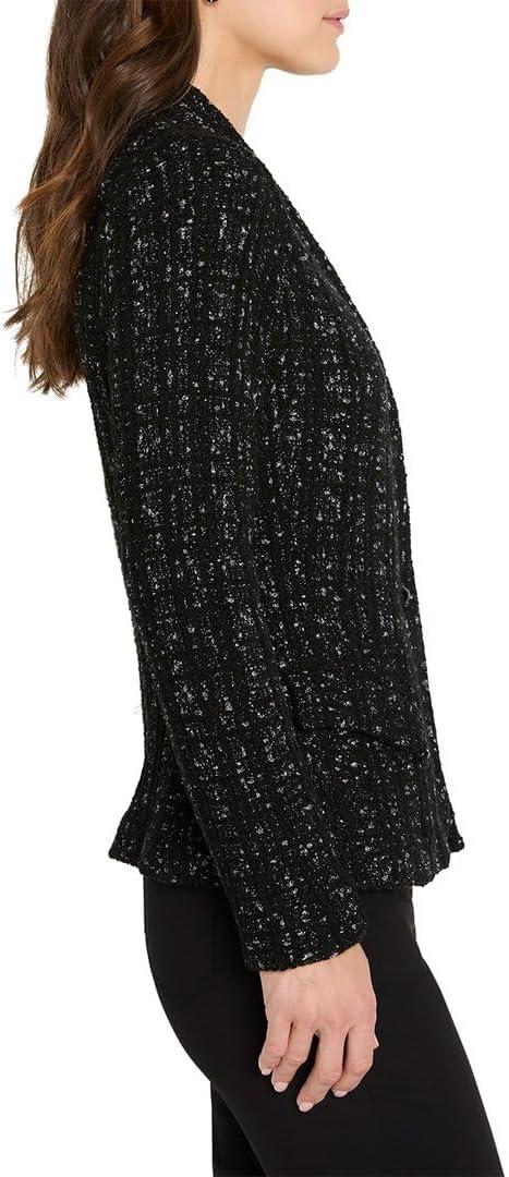 image:imageNICZOE Womens Petite Metallic Grid Knit Jacket Pp