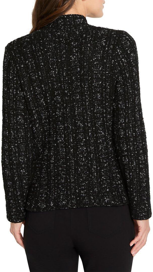 image:imageNICZOE Womens Petite Metallic Grid Knit Jacket Pp