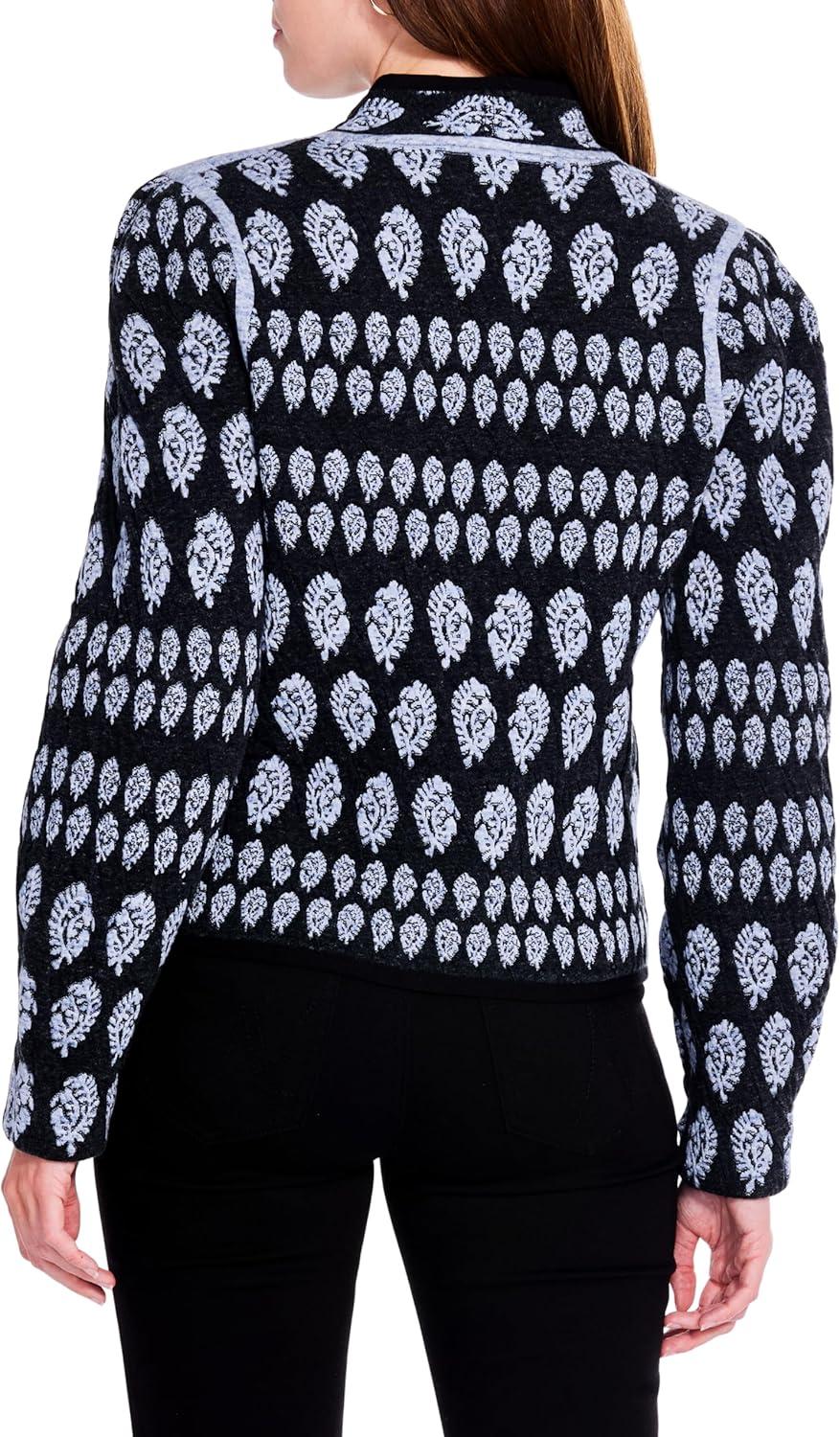 image:imageNICZOE Womens Quilted Eclipse Knit JacketBlue Multi