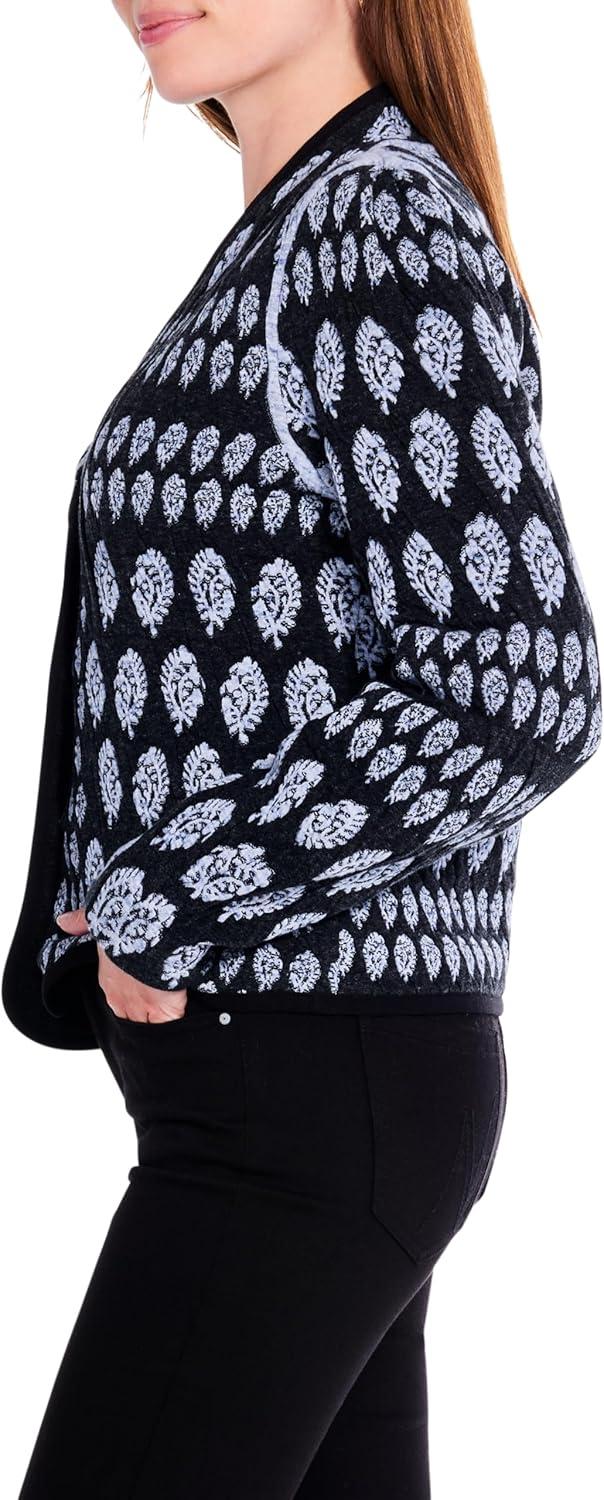 image:imageNICZOE Womens Quilted Eclipse Knit JacketBlue Multi