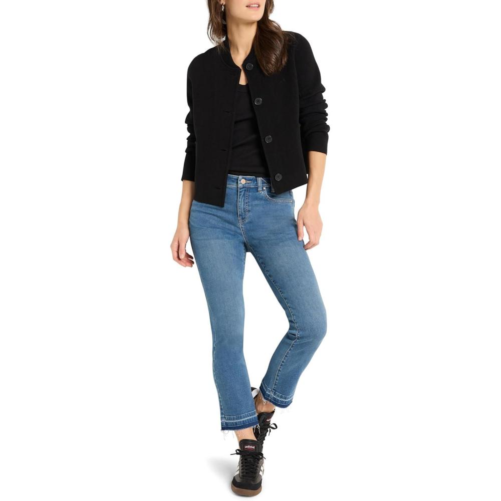 image:imageNICZOE Womens Knit Bomber JacketBlack Onyx