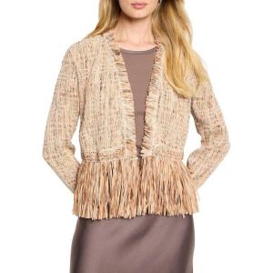 NIC+ZOE Women’s Cork Fringe Knit Jacket(Neutral Multi)