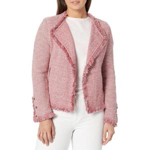 NIC+ZOE Women’s Fringe Mix Knit Jacket(Dusty Cedar)