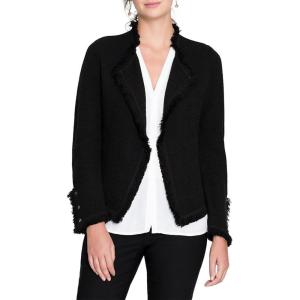 NIC+Zoe Women’s Fringe Mix Jacket(Black Onyx)