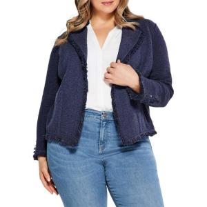 NIC+Zoe Women’s Fringe Mix Jacket(Navy)