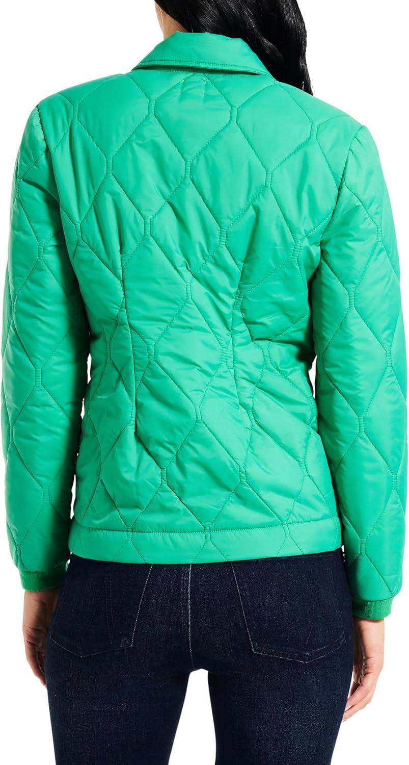 image:imageNICZOE Womens Knit Trim Puffer JacketFern