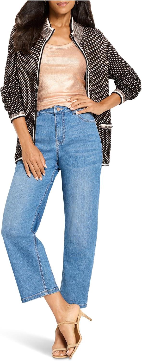 image:imageNICZOE Womens Petite Brick Stitch Knit JacketNeutral Multi