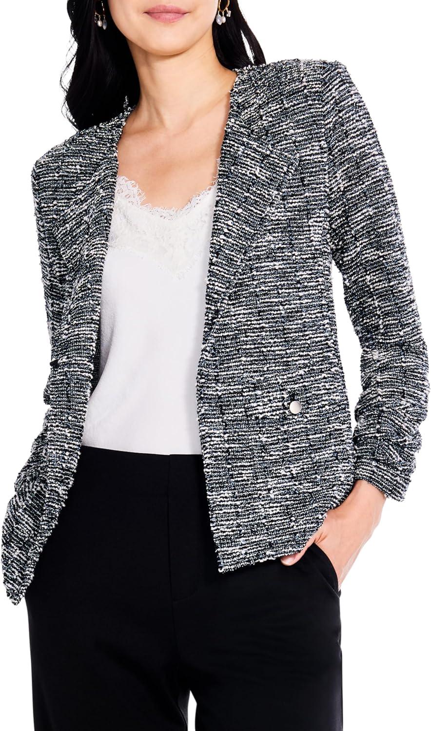 image:imageNICZOE Womens Starry Sky Knit JacketBlack Multi