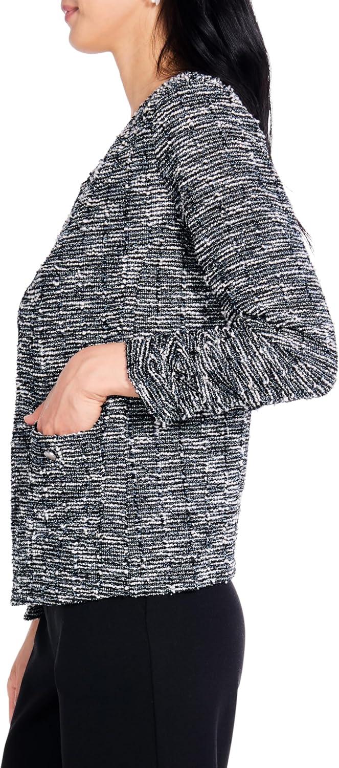 image:imageNICZOE Womens Starry Sky Knit JacketBlack Multi