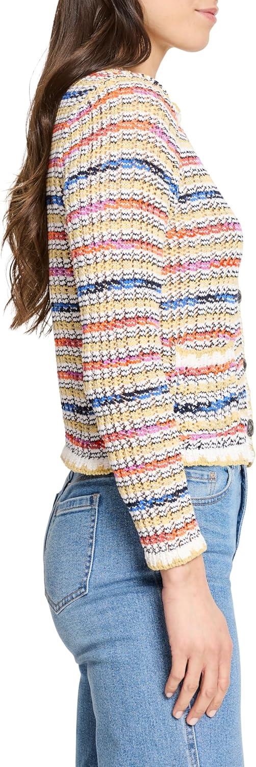 image:imageNICZoe Womens Coastal Crochet Knit JacketNeutral Multi
