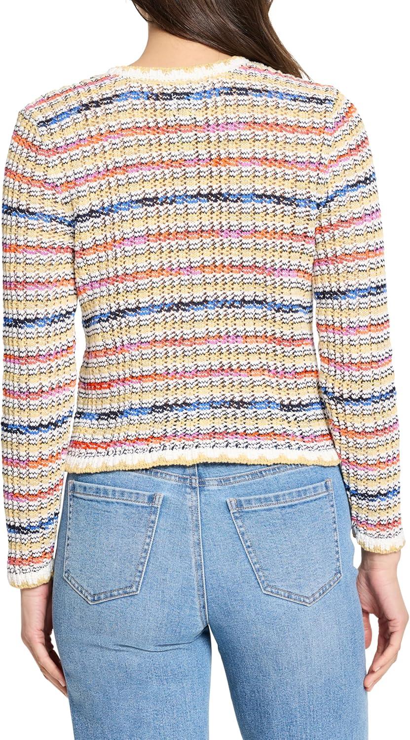 image:imageNICZoe Womens Coastal Crochet Knit JacketNeutral Multi