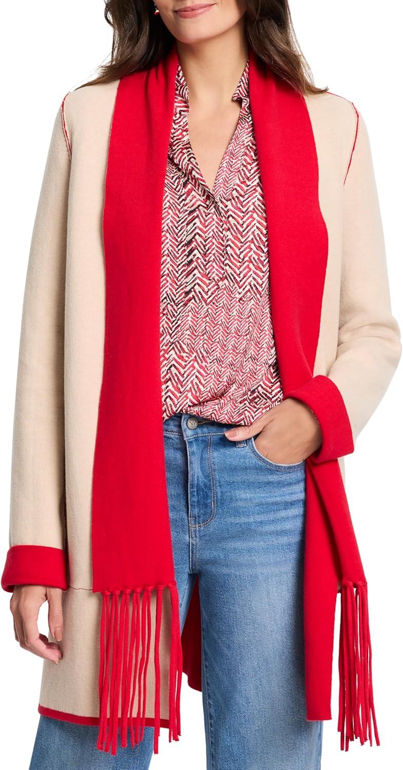 image:imageNICZoe Womens Cool Nights Reversible Fringe JacketAmaryllis