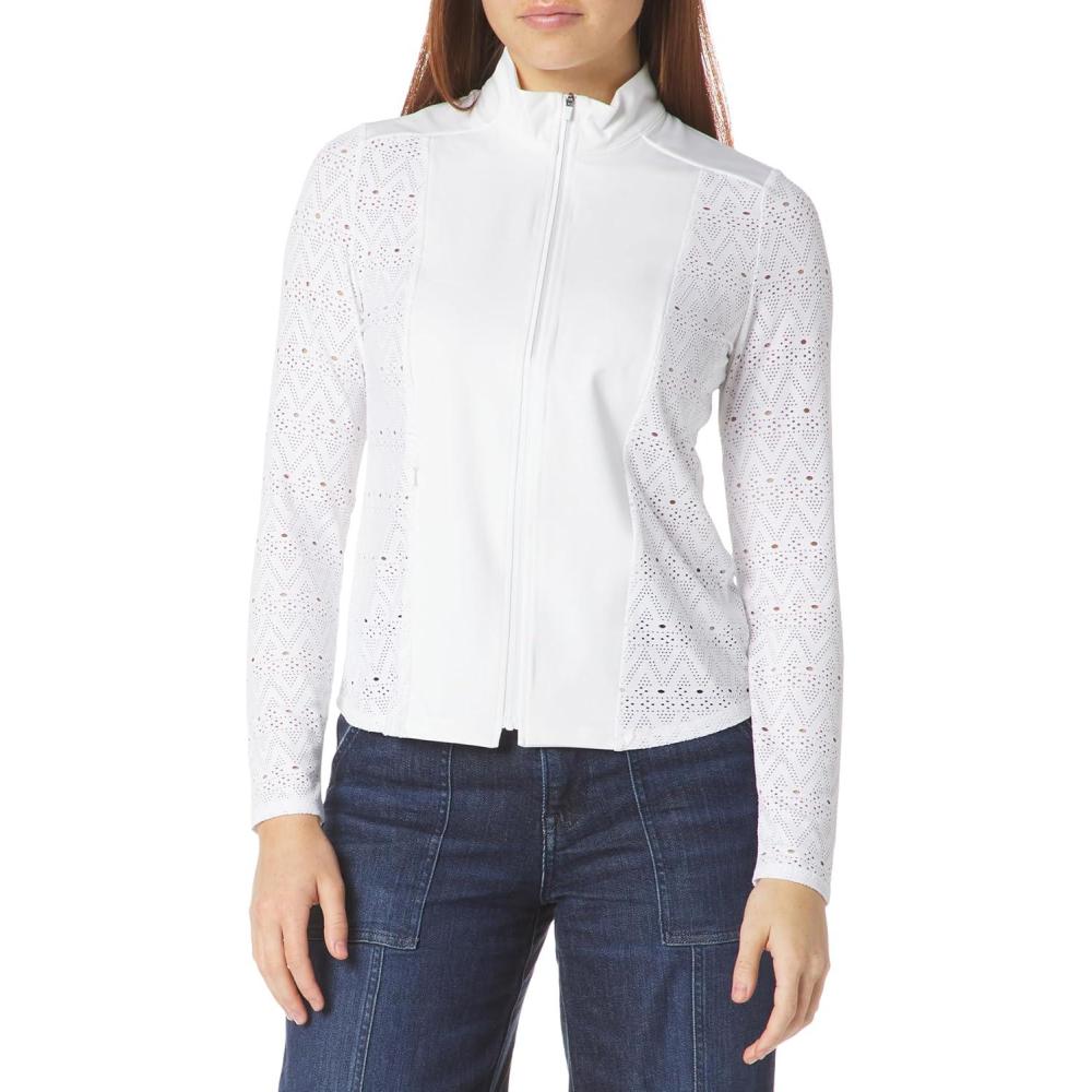 image:imageNICZOE Womens Active Lace JacketPaper White